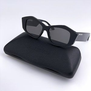 NEW Balenciaga BB0106S 001 Black Gray Cat Eye Women Sunglasses
